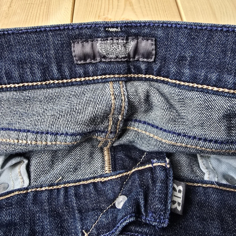 Rock & Republic Stella Straight Leg Blue Denim Jeans Size 30 - Picture 8 of 13